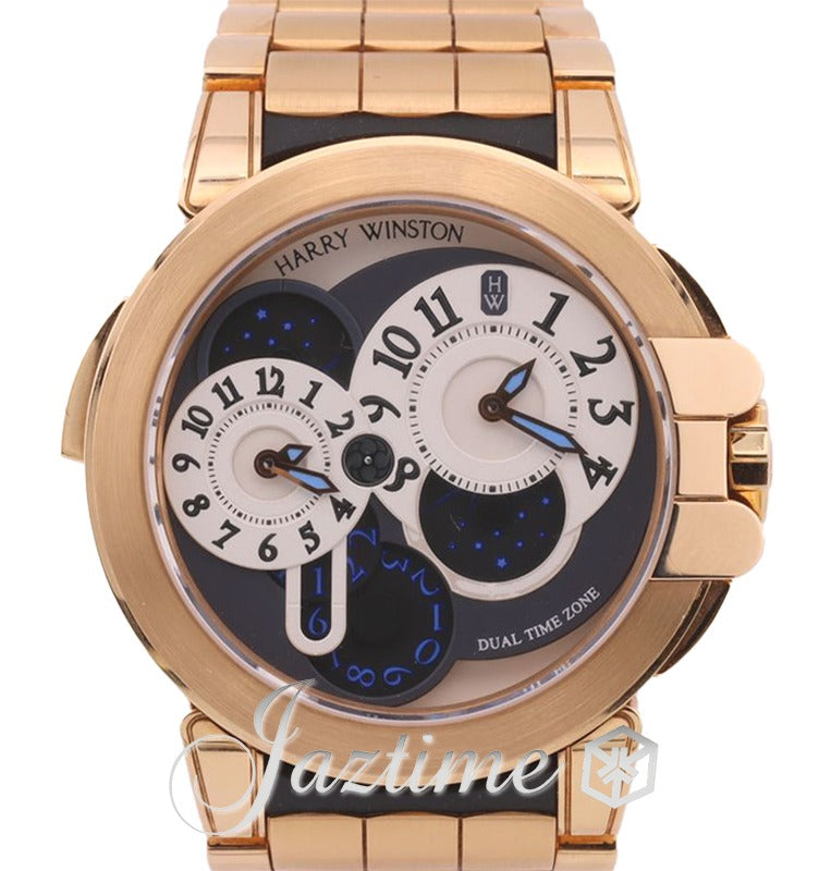 Harry Winston Ocean Dual Time Rose Gold 400-MATZ44R