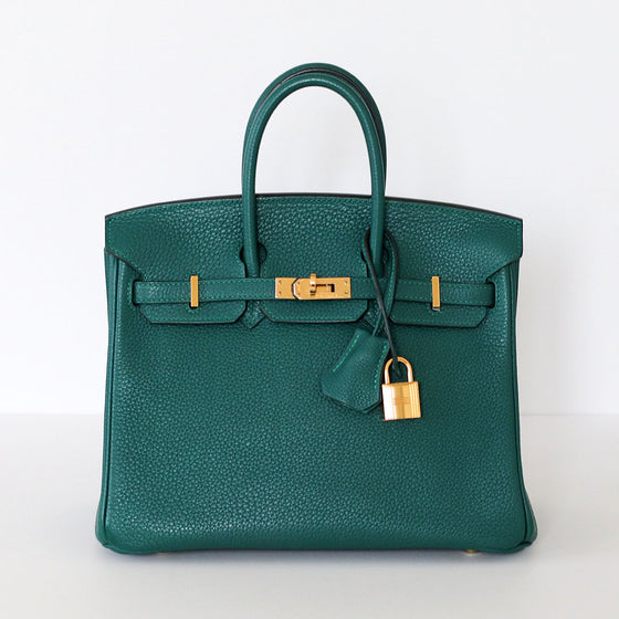 Hermes Birkin 25 Togo Malachite Gold Hardware - BRAND NEW