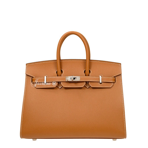 Hermès Birkin 25 Epsom Gold Palladium Hardware — authentic Hermès bag at Bizak & Co.