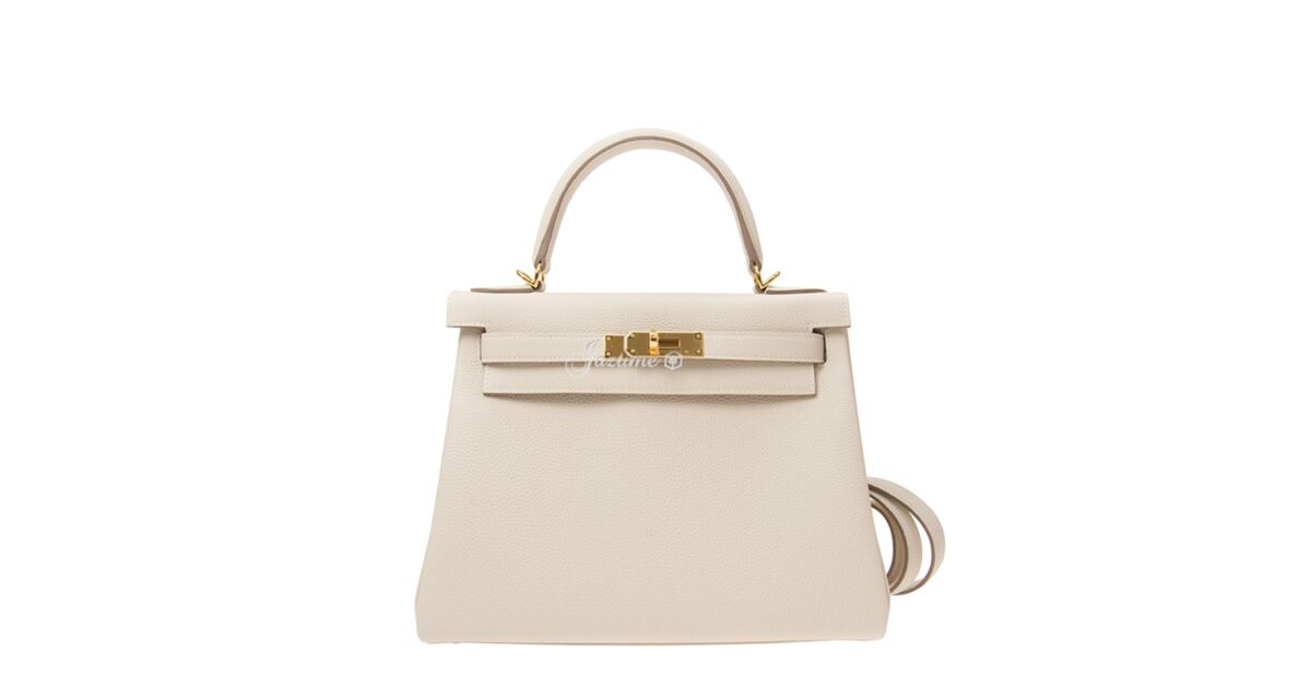 Hermes Kelly 25 Togo Craie Gold Hardware - BRAND NEW