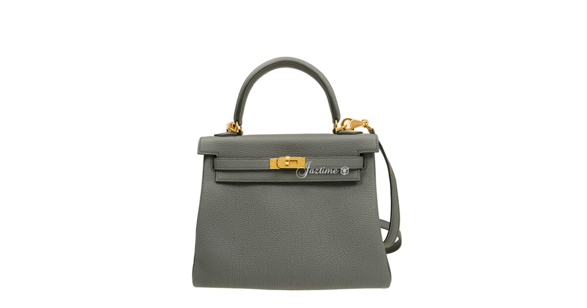 Hermes Kelly 25 Togo Vert Amande Gold Hardware - BRAND NEW