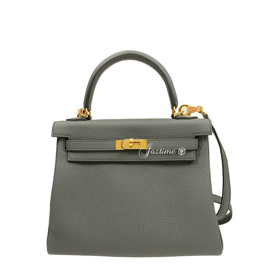 Hermès Kelly 25 Togo Vert Amande Gold Hardware
