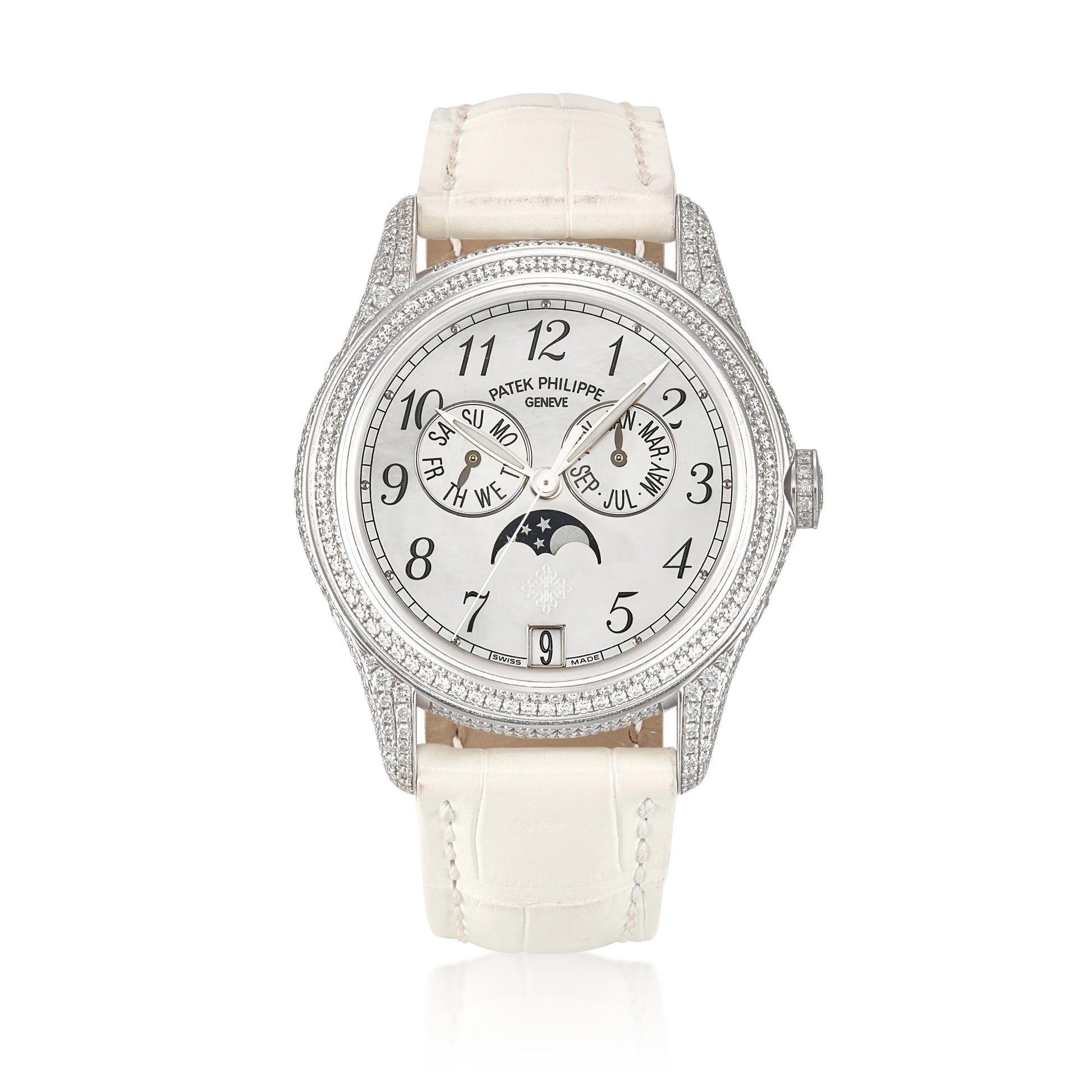 Patek Philippe Complications 37 mm 4937G-001 bnib White Gold/Diamonds White Mother of Pearl