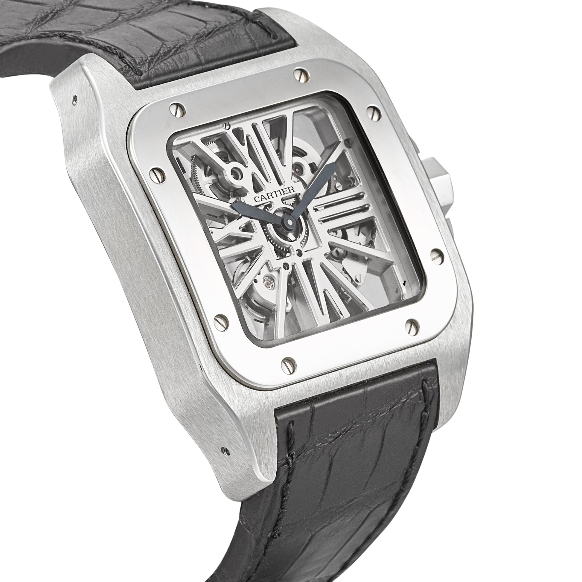 Cartier Santos de Cartier Extra-Large Palladium Skeleton Dial W2020018