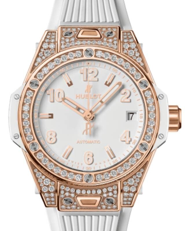 Hublot Big Bang 3-Hands One Click King Gold White Pave 39mm 465.OE.2080.RW.1604