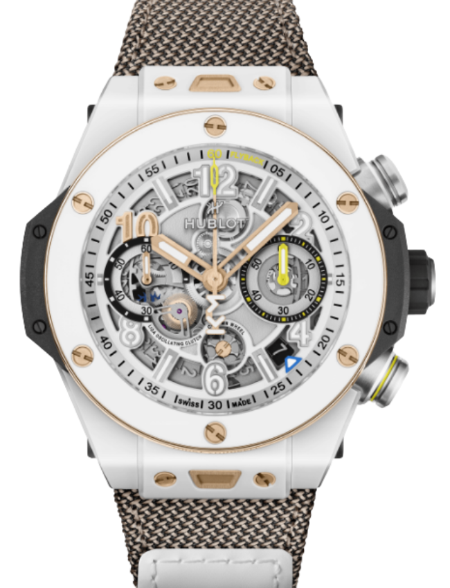 Hublot Big Bang Reloaded Kylian Mbappé White Ceramic Skeleton Dial 44mm 421.HX.2019.NR.MBP26