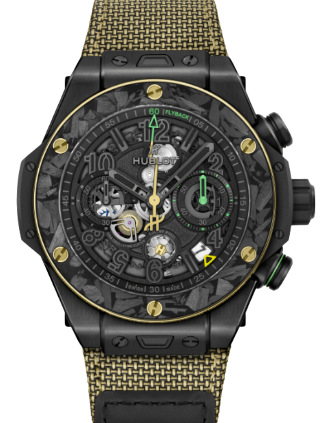 Hublot Big Bang Reloaded Usain Bolt Ceramic Carbon Black Dial 44mm 421.CQ.1140.NR.USB26