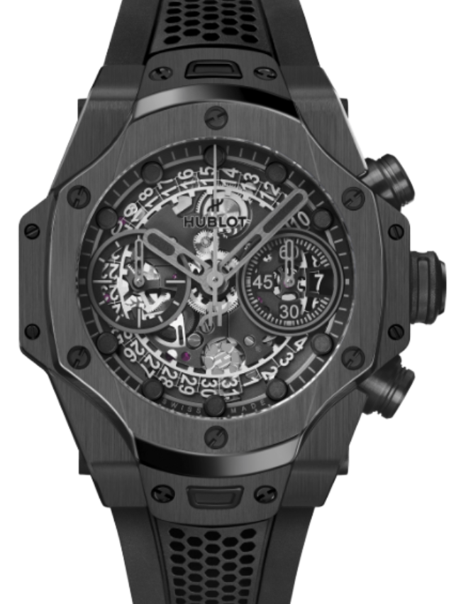 Hublot Big Bang Unico SR_A By Samuel Ross All Black Ceramic Black Skeleton Dial 42mm 441.CX.1140.RX.SRA26