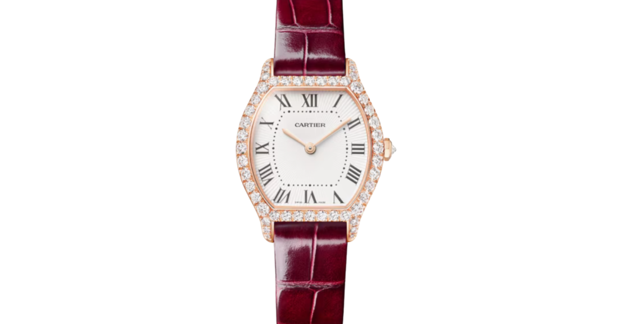 Cartier Tortue Small Rose Gold Diamond White Dial WJTO0012
