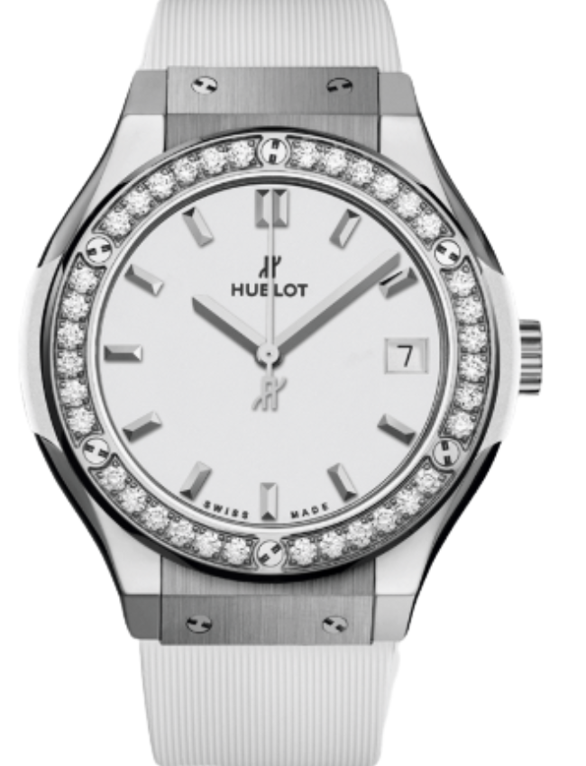 Hublot Classic Fusion Titanium White Diamonds 33mm 581.NE.2010.RW.1204