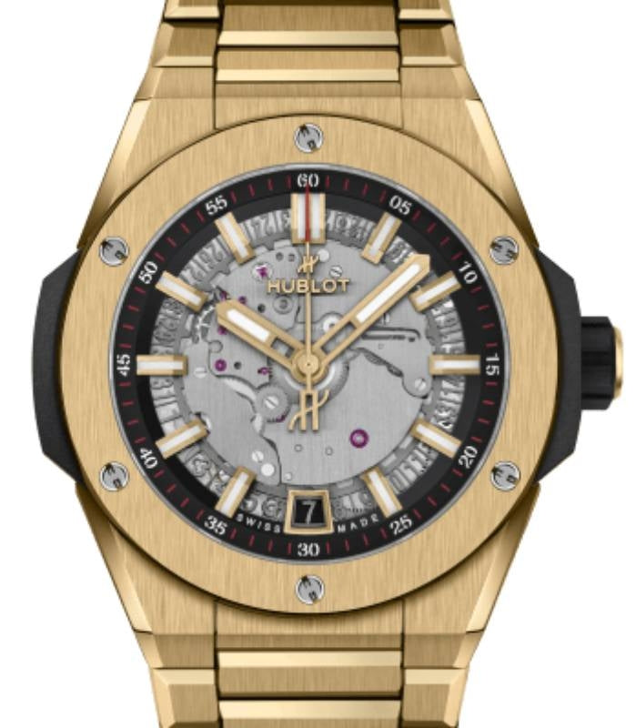 Hublot Big Bang 3-Hands Integral Time Only Yellow Gold 40mm Grey Dial 456.VX.0130.VX