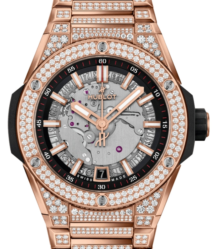Hublot Big Bang Integrated Time Only King Gold Pave 40mm 456.OX.0180.OX.3704 - BRAND NEW
