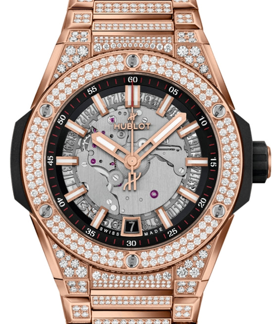 Hublot Big Bang Integrated Time Only King Gold Pave 40mm 456.OX.0180.OX.3704 - BRAND NEW