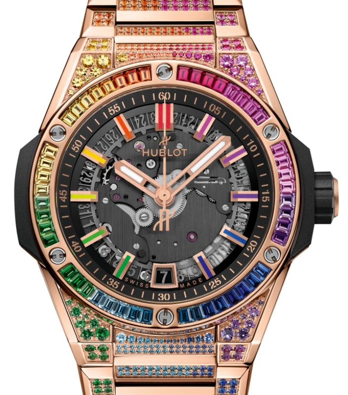 Hublot Big Bang Integrated Time Only King Gold Rainbow 40mm 456.OX.0180.OX.3999 - BRAND NEW