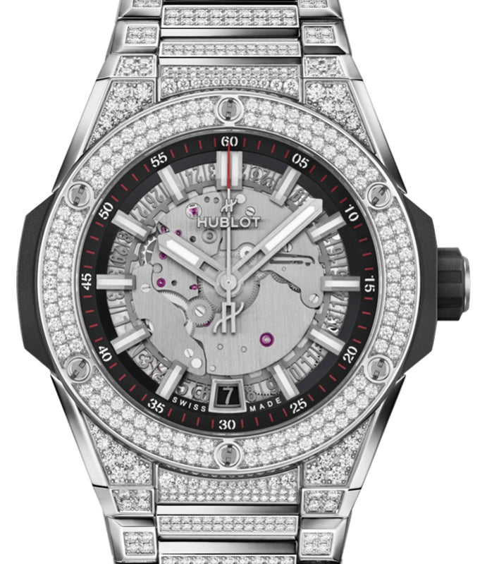 Hublot Big Bang Integrated Time Only Titanium Pave 40mm 456.NX.0170.NX.3704 - BRAND NEW