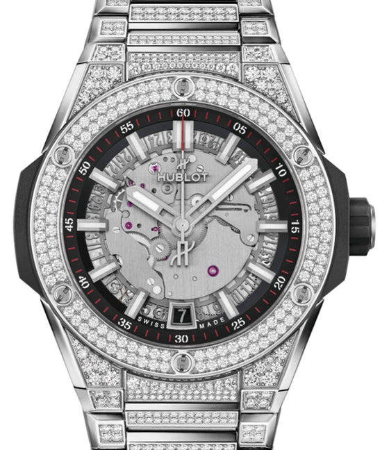 Hublot Big Bang Integrated Time Only Titanium Pave 40mm 456.NX.0170.NX.3704 - BRAND NEW
