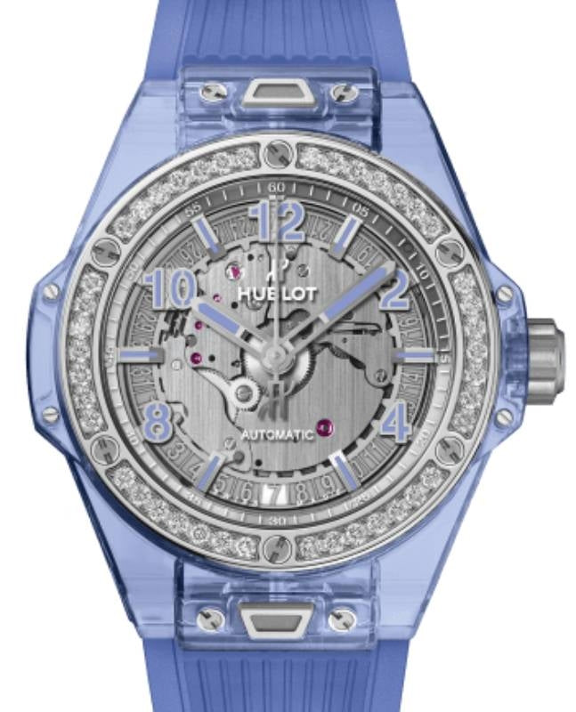 Hublot Big Bang 3-Hands One Click Blue Sapphire Diamonds 39mm 465.JL.4802.RT.1204 - BRAND NEW