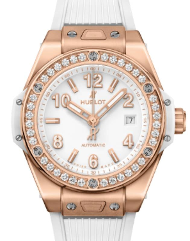 Hublot Big Bang 3-Hands One Click King Gold White Diamonds 33mm 485.OE.2080.RW.1204 - BRAND NEW