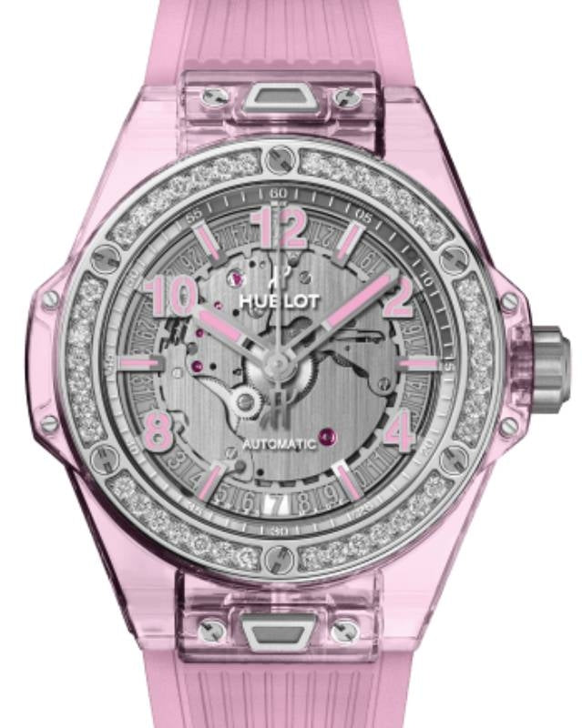 Hublot Big Bang 3-Hands One Click Pink Sapphire Diamonds 39mm 465.JP.4802.RT.1204 - BRAND NEW