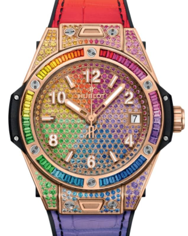 Hublot Big Bang 3-Hands One Click Rainbow King Gold 39mm 465.OX.9900.LR.0999 - BRAND NEW
