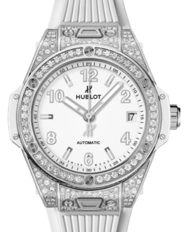 Hublot Big Bang 3-Hands One Click Steel White Pave 39mm 465.SE.2010.RW.1604 - BRAND NEW