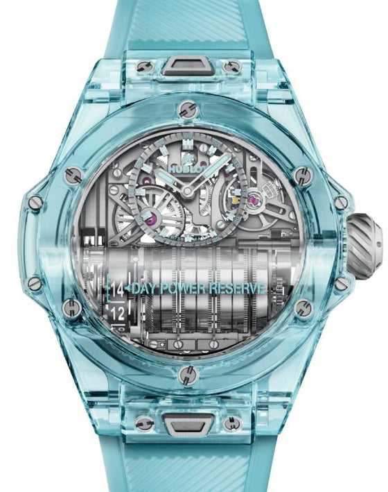 Hublot Big Bang Complications MP-11 Power Reserve 14 Days Water Blue Sapphire Crystal 45mm 911.JL.0129.RX