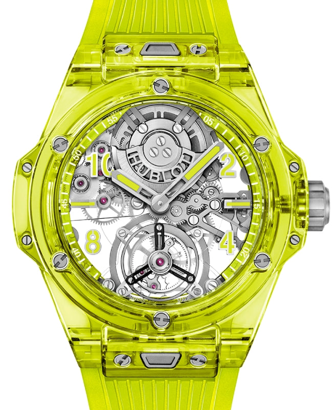 Hublot Big Bang Complications Tourbillon Automatic Yellow Neon Saxem 44mm 429.JY.0120.RT - BRAND NEW