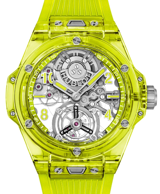 Hublot Big Bang Complications Tourbillon Automatic Yellow Neon Saxem 44mm 429.JY.0120.RT - BRAND NEW