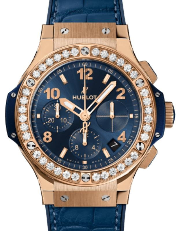 Hublot Big Bang Gold Blue Diamonds 41mm 341.PX.7180.LR.1204 - BRAND NEW