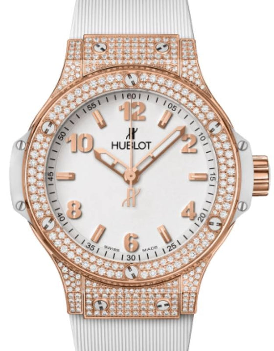 Hublot Big Bang Gold White Pave 38 mm 361.PE.2010.RW.1704 - BRAND NEW