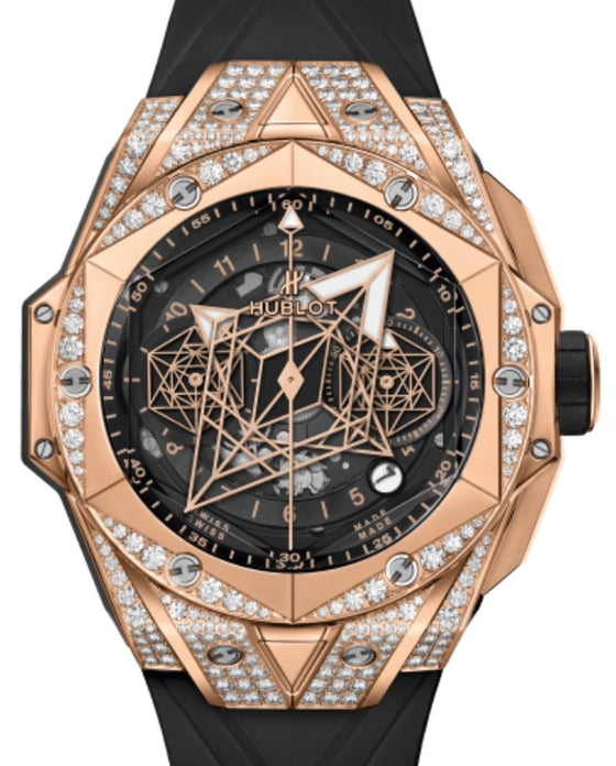 Hublot Big Bang Partnerships Sang Bleu II King Gold Pave 45mm 418.OX.1108.RX.1604.MXM20 - BRAND NEW
