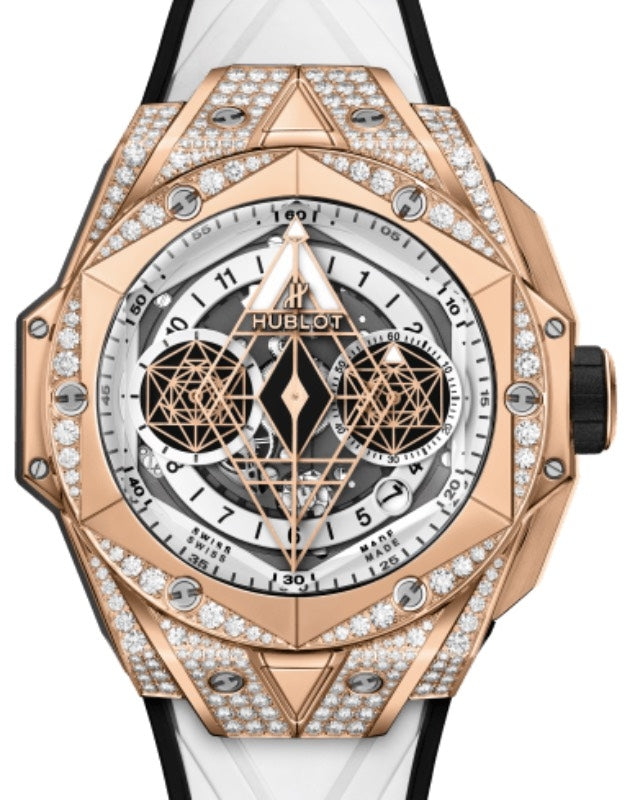 Hublot Big Bang Partnerships Sang Bleu II King Gold White Pave 45mm 418.OX.2001.RX.1604.MXM20 - BRAND NEW