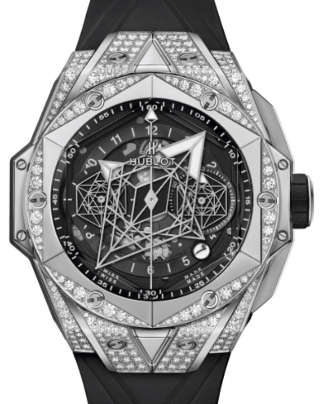 Hublot Big Bang Sang Bleu II Titanium Pave 45mm 418.NX.1107.RX.1604.MXM20 - BRAND NEW