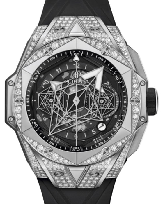 Hublot Big Bang Sang Bleu II Titanium Pave 45mm 418.NX.1107.RX.1604.MXM20 - BRAND NEW