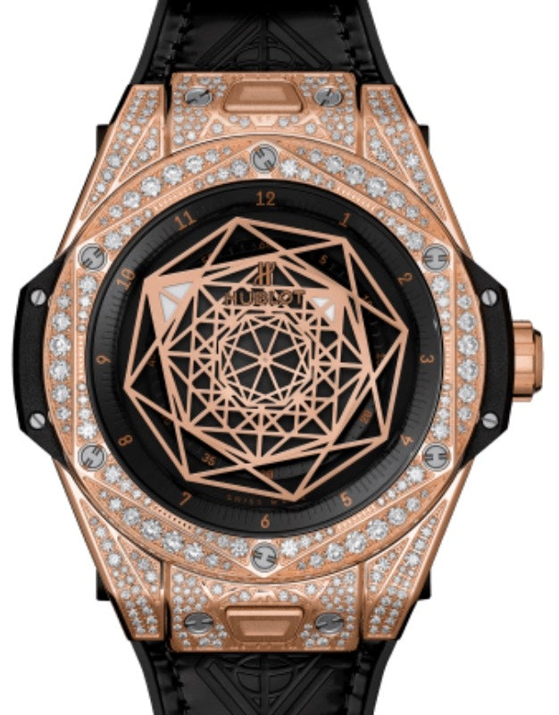 Hublot Big Bang Partnerships Sang Bleu King Gold Pave 39mm 465.OS.1118.VR.1704.MXM18 - BRAND NEW
