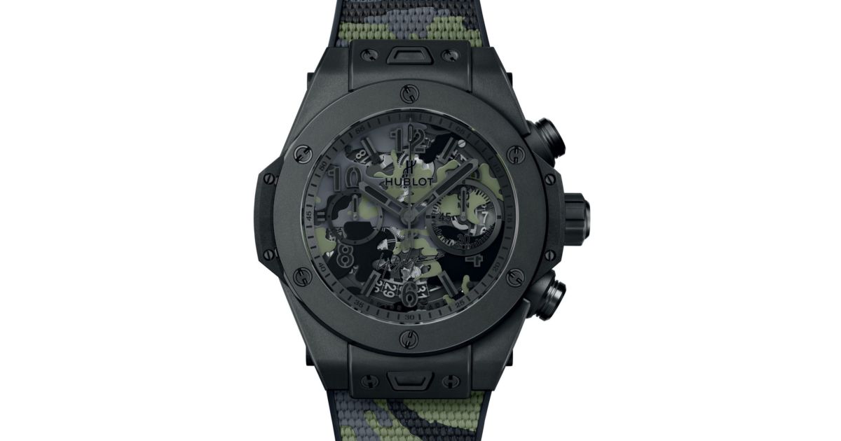 Hublot Big Bang Unico Camo Yohji Yamamoto Microblasted & Polished Black Ceramic Sapphire 45mm Dial Rubber Strap 411CI0114RXYOY20 - BRAND NEW