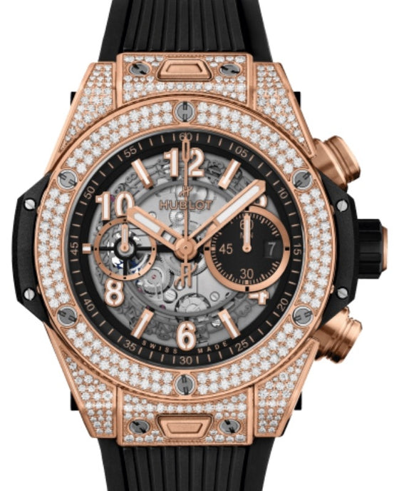 Hublot Big Bang Unico King Gold Pave 44mm 421.OX.1180.RX.1704 - BRAND NEW