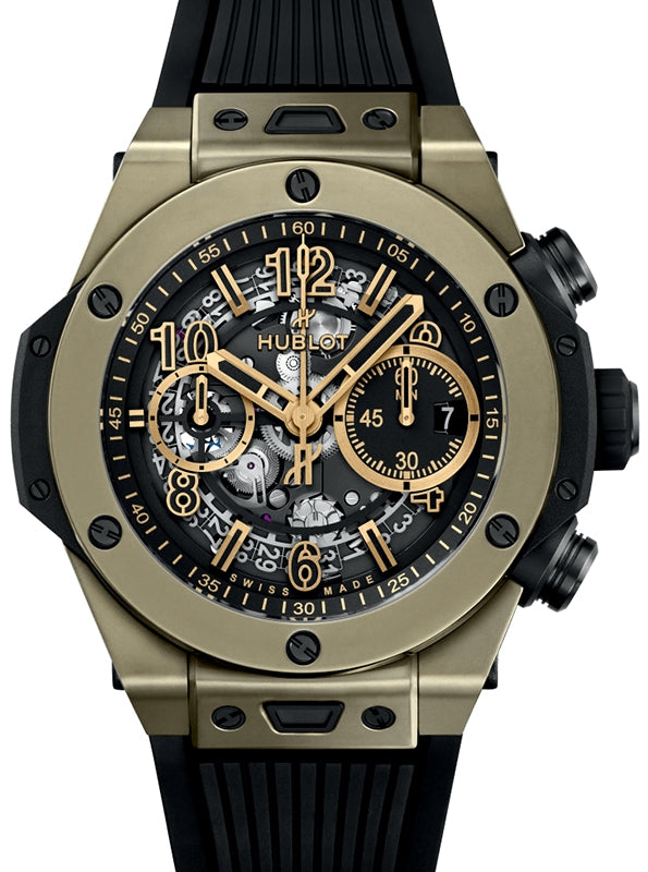 Hublot Big Bang Unico Full Magic Gold 44mm Black Skeleton Dial Rubber Strap 421.MX.1130.RX - BRAND NEW