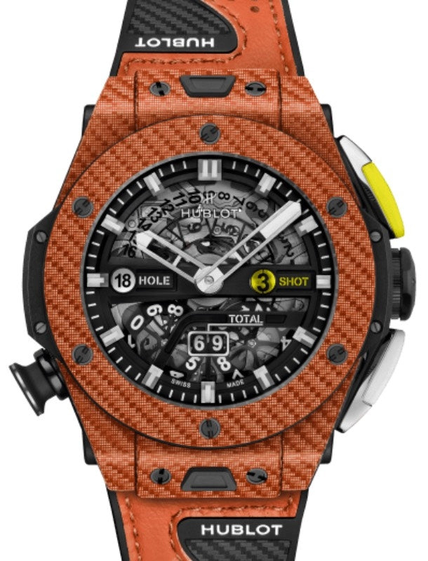 Hublot Big Bang Unico Golf Orange Carbon 45mm Texalium Layer Bezel Black 416.YO.1120.VR