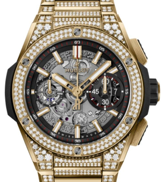 Hublot Big Bang Unico Integrated Yellow Gold Pave 42mm 451.VX.1130.VX.3704 - BRAND NEW