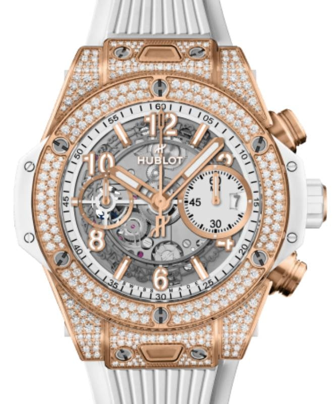 Hublot Big Bang Unico King Gold White Pave 42mm 441.OE.2011.RW.1704 - BRAND NEW