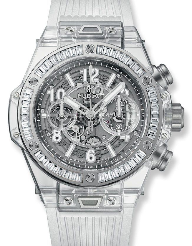 Hublot Big Bang Unico Sapphire Baguettes Diamonds 45mm 411.JX.4802.RT.1904
