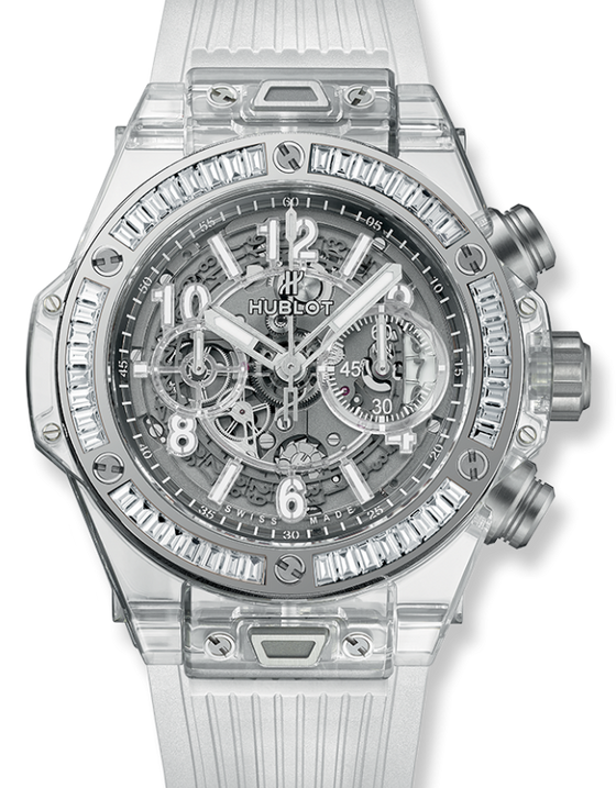 Hublot Big Bang Unico Sapphire Baguettes Diamonds 45mm 411.JX.4802.RT.1904