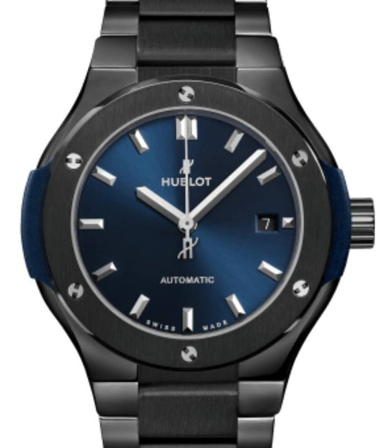 Hublot Classic Fusion 3-Hands Ceramic Blue Bracelet 33mm 585.CM.7170.CM - BRAND NEW