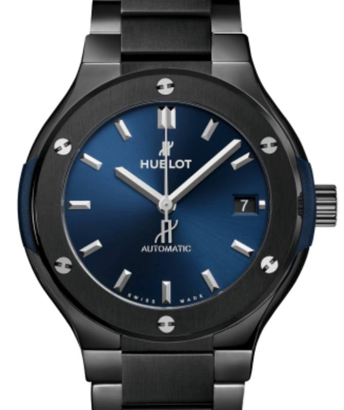 Hublot Classic Fusion 3-Hands Ceramic Blue Bracelet 38mm 568.CM.7170.CM - BRAND NEW