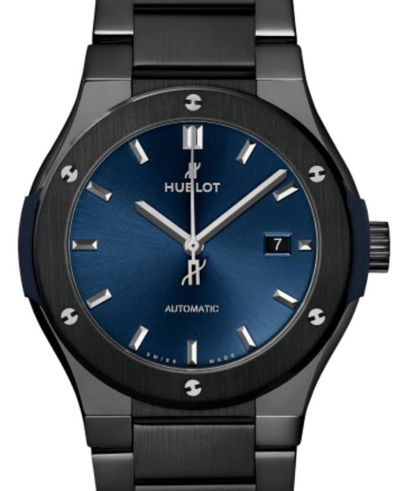 Hublot Classic Fusion 3-Hands Ceramic Blue Bracelet 42mm 548.CM.7170.CM - BRAND NEW