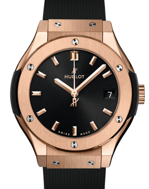 Hublot Classic Fusion 3-Hands King Gold Black 33mm Quartz 581.OX.1480.RX - BRAND NEW