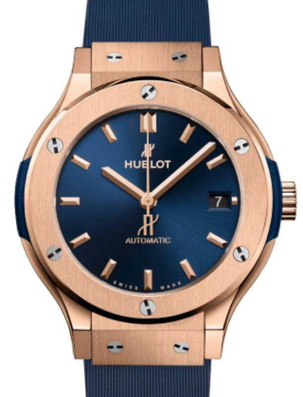 Hublot Classic Fusion 3-Hands King Gold Blue 38mm 565.OX.7180.RX - BRAND NEW