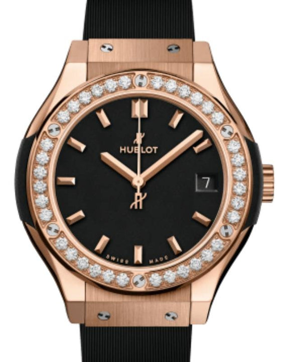 Hublot Classic Fusion 3-Hands King Gold Diamonds 33mm Quartz 581.OX.1181.RX.1104 - BRAND NEW