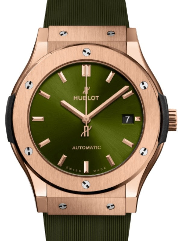Hublot Classic Fusion 3-Hands King Gold Green 45mm Green Dial 511.OX.8980.RX
